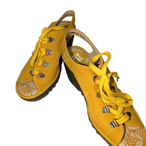 Fly London Strap Lemon Yellow Sandals...Size 37(6.5-7) - Picture 2 of 11